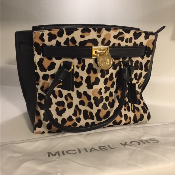 michael kors leopard calf hair handbag
